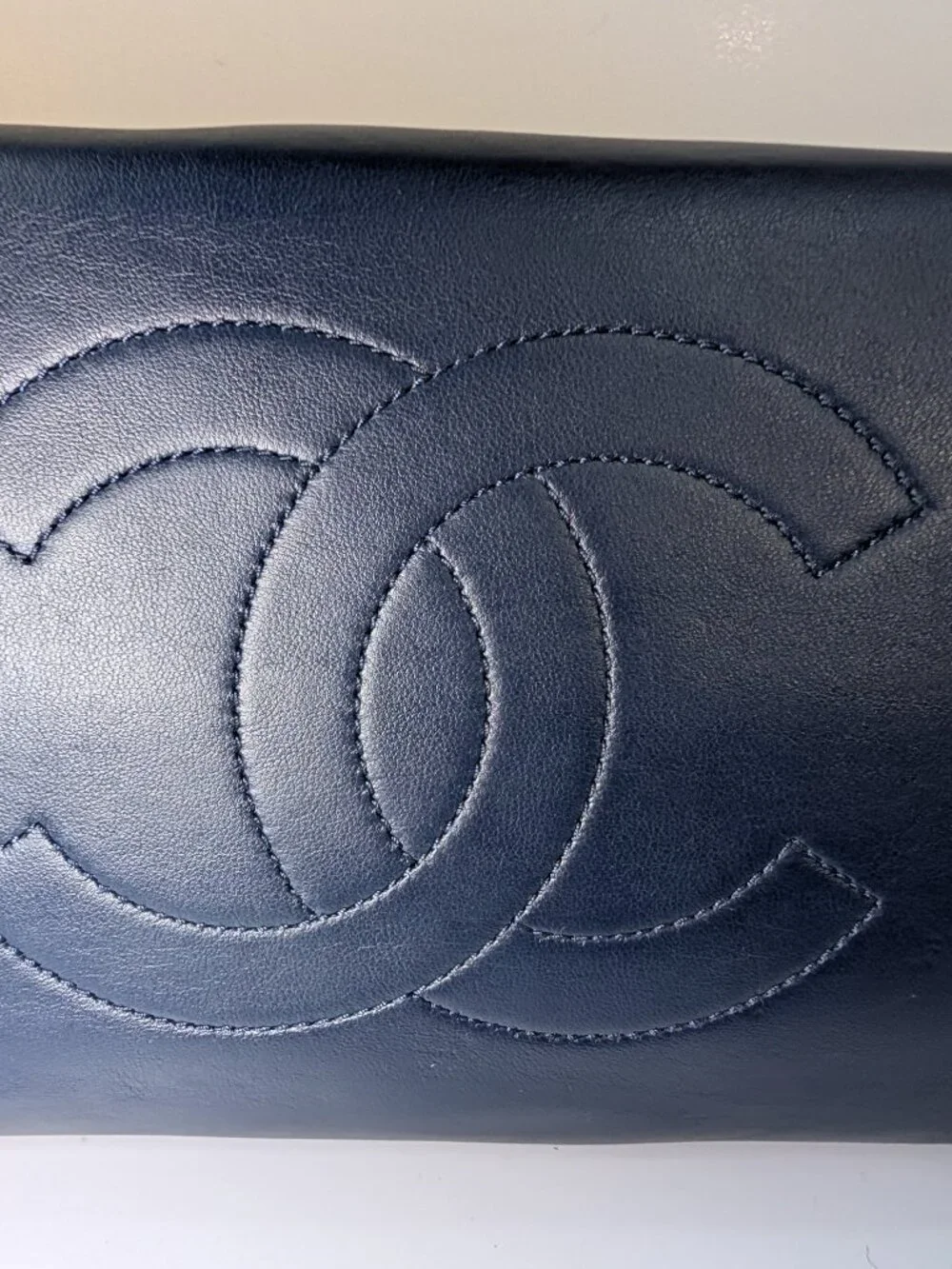 Chanel Midnight Navy Chanel Quilted Lambskin Large Shopping Tote (LST)